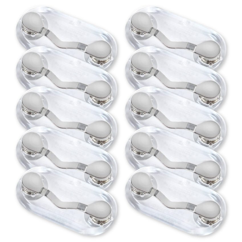 Magnetic Eyeglass Holder, Stainless Steel (10 Pack)