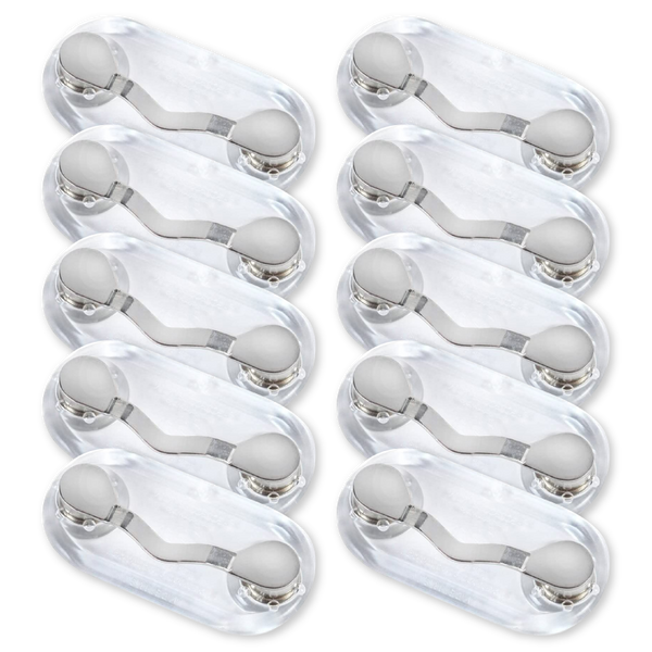 Magnetic Eyeglass Holder, Stainless Steel (10 Pack)
